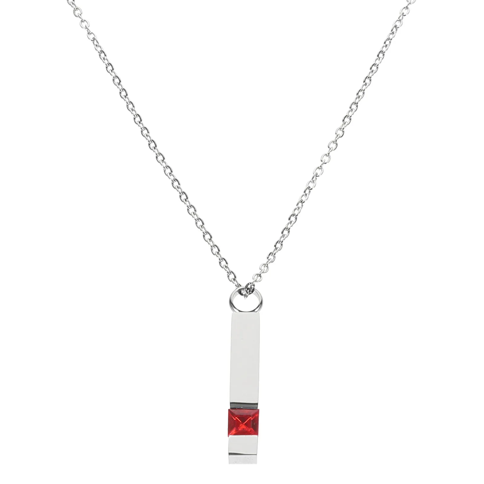 

Ashes Necklace Urn Stainless Steel Keepsakes Pendant Holders for Loved Women Silver Birthstone Memorial Jewelry