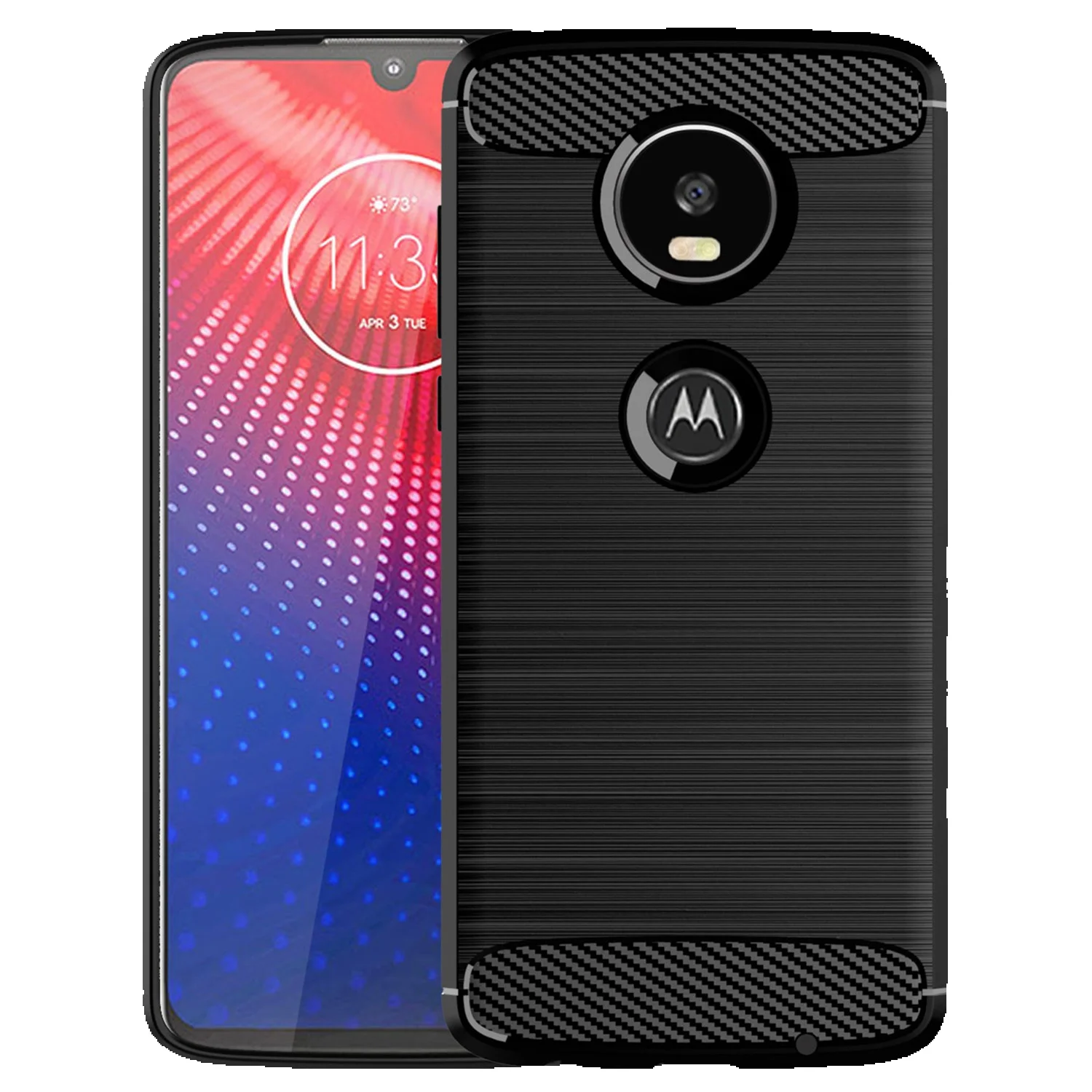 Silicone Motorola Force Moto Z4 Play X4 Carbon Fiber Phone Cover For Moto X4 Z4 Shockproof Matte Case Coque Fundas