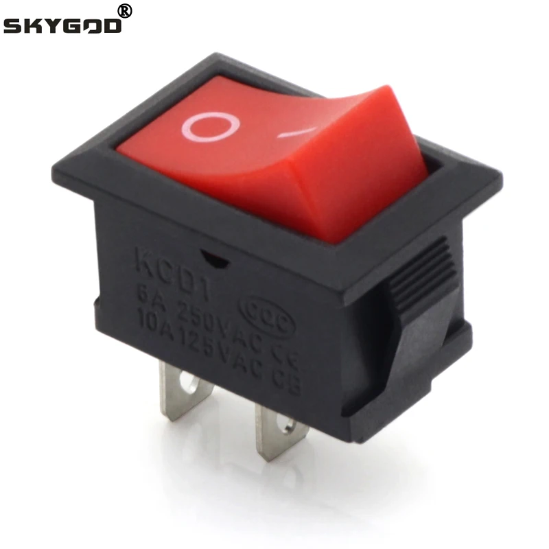 2~200pcs KCD1 Series Boat Car Rocker Switch 2/3/4/6 Pin 2/3 Position 6A/250V 10A/125V AC 15mm x 21mm Push Button Power Switches