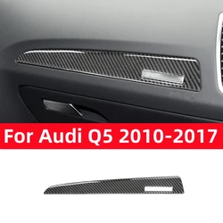 For Audi Q5 2010-2017 Accessories Carbon Fiber Modification Interior Car Dashboard Co Driver Decorative Strip Cover Trim Sticker