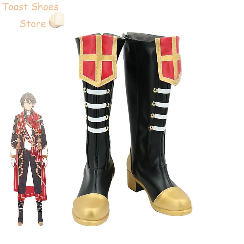 Game Ensemble Sterren Sakuma Rei Cosplay Schoenen PU Lederen Schoenen Halloween Carnaval Laarzen Kostuum Prop