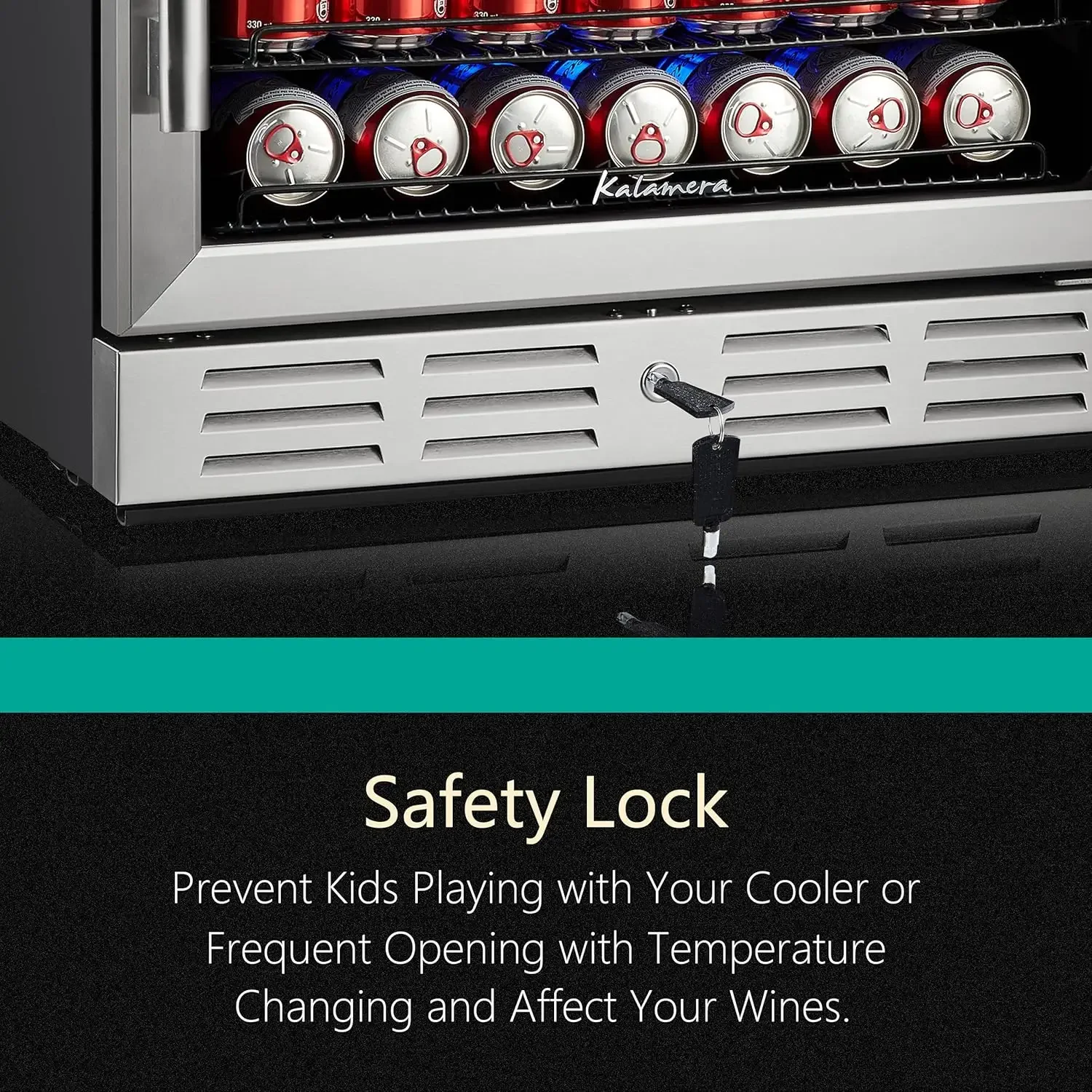 Beverage Refrigerator - 154 Cans Capacity Beverage Cooler- Fit Perfectly into 24" Space Built in Counter or Freestanding - for S