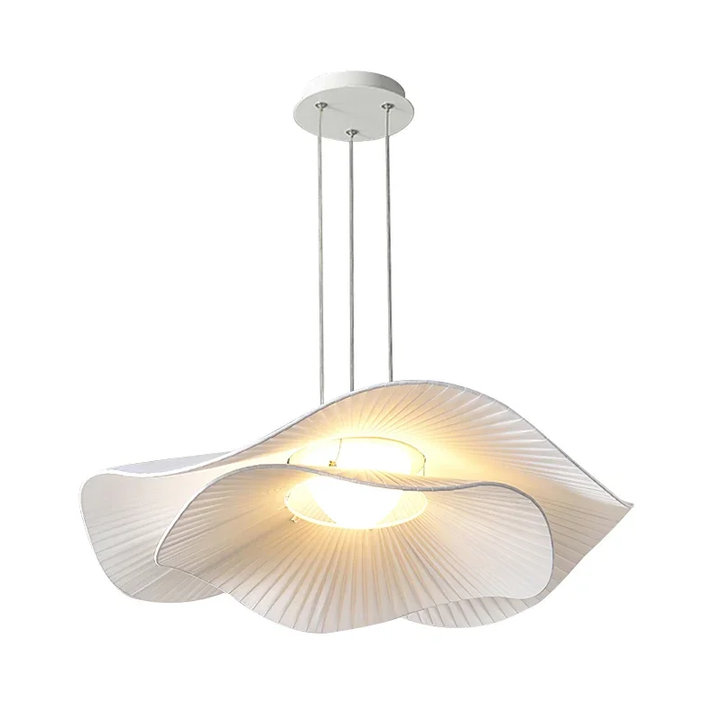 Lâmpada pingente branca nórdica, MinimalismWabi e Sabi Style, Lustre LED, Sala e Quarto, Decoração de Casa