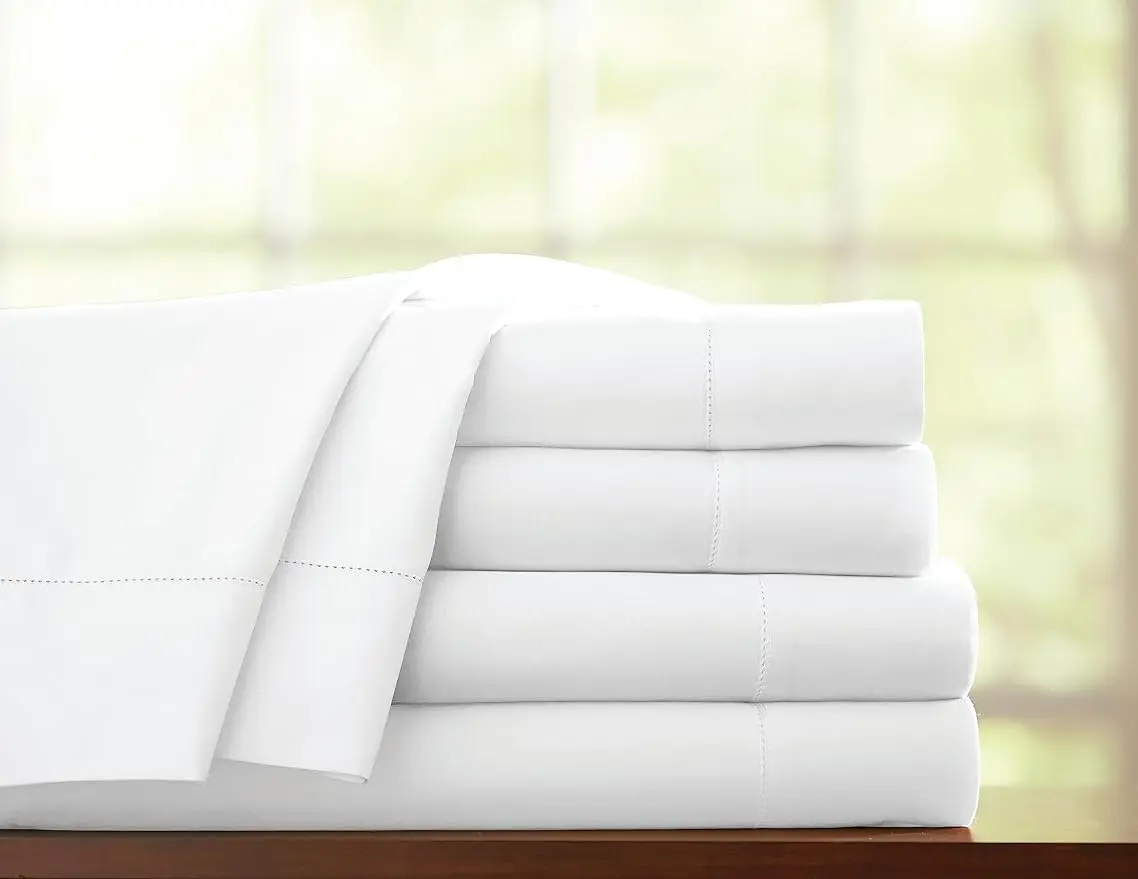 

Pointehaven T-800 Pima Cotton Deep Pocket Luxury King Sheet Set, White