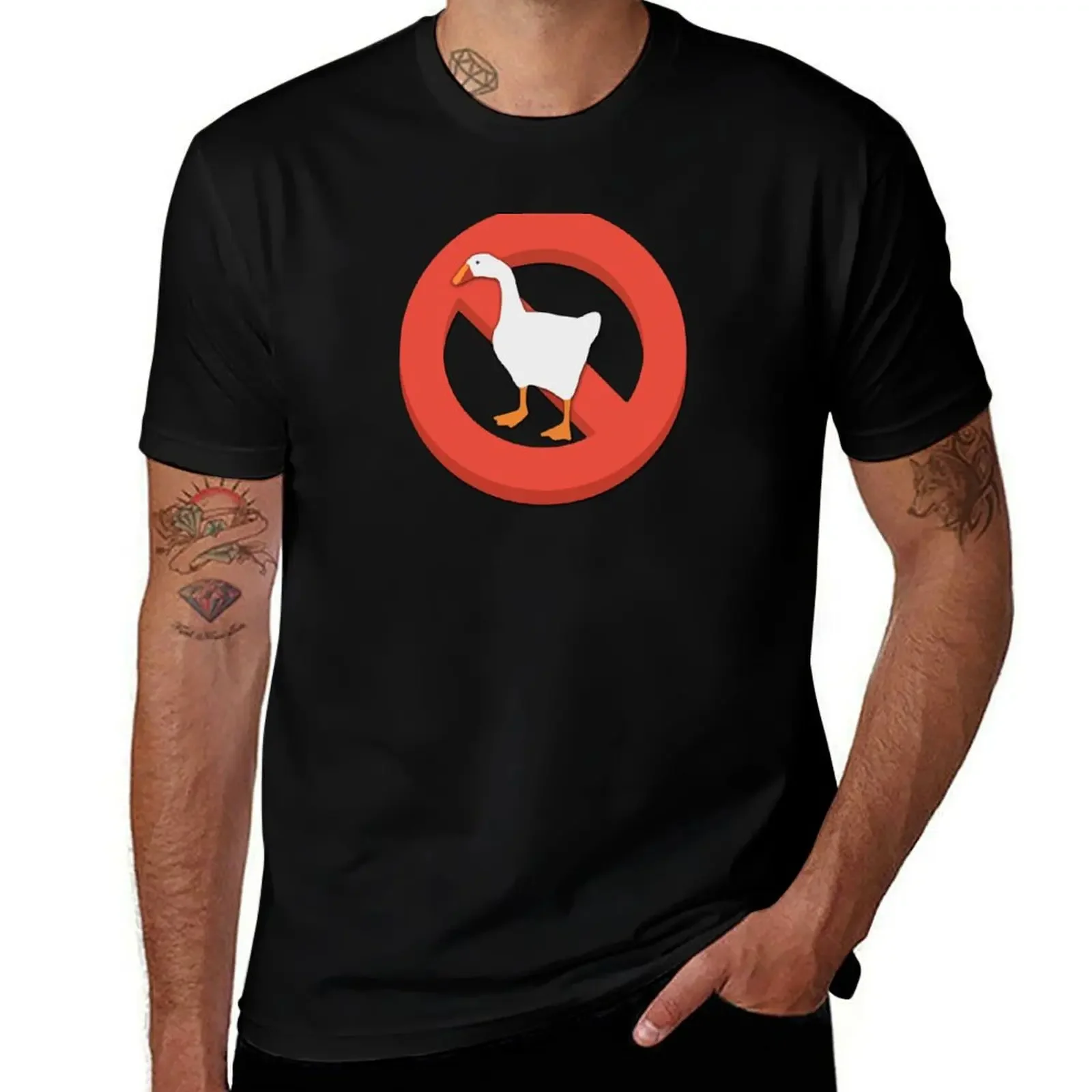 Geese Not Allowed T-Shirt luxury designer croswit shirt man hippie clothes designer shirts fitted t shirts for men