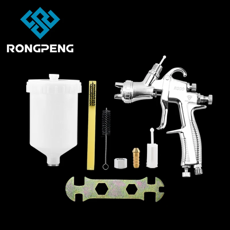 RONGPENG LVLP Spray Gun R500 Airbrush 1.3/1.4/1.5/1.7/2.0/2.5mm Automotive Pneumatic Sprayer for Auto Paint, Primer, Top Coat