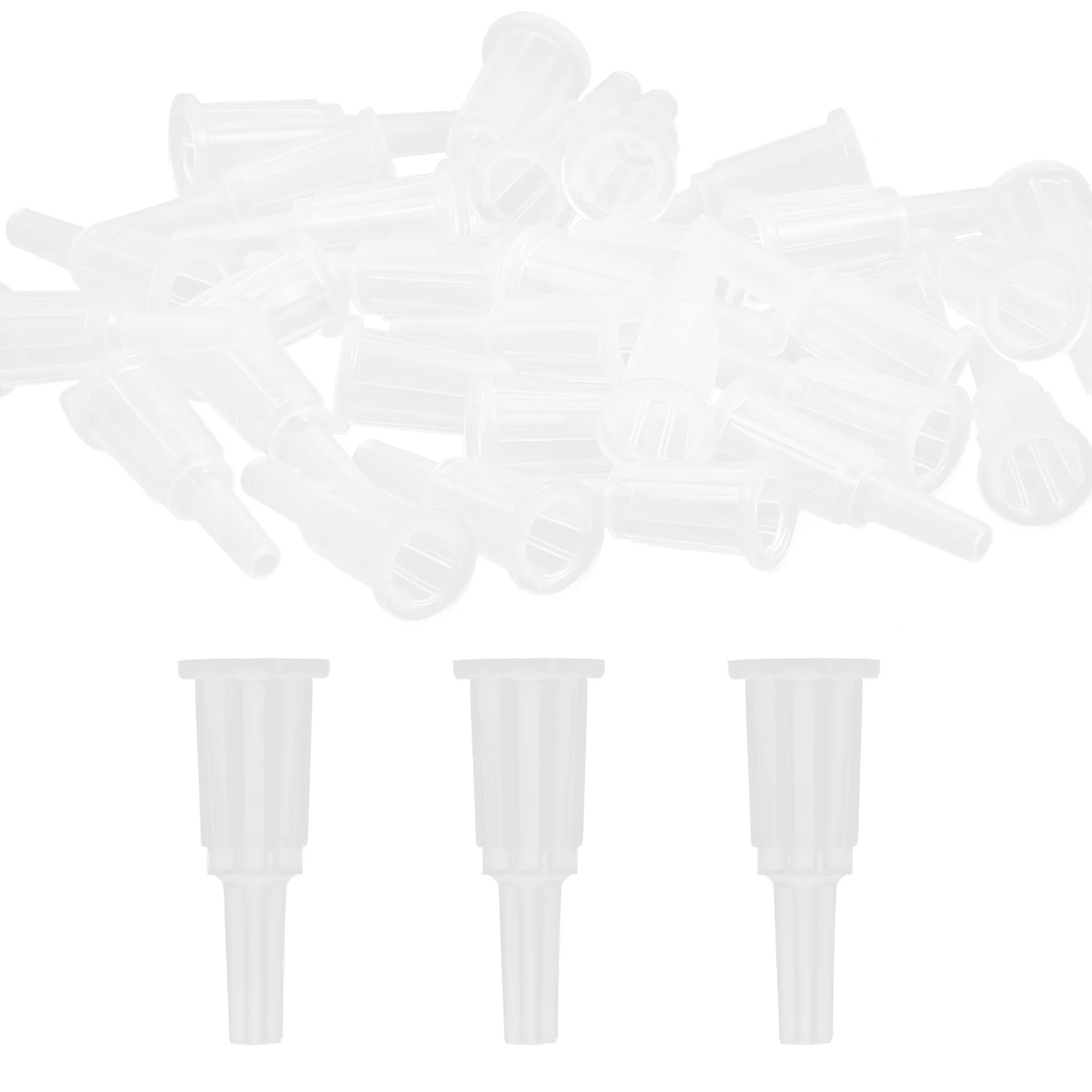 200 Pcs Syringe Sealing Cap Practical Needle Caps Tip Covers Transparent Supplies Leak-proof Injector