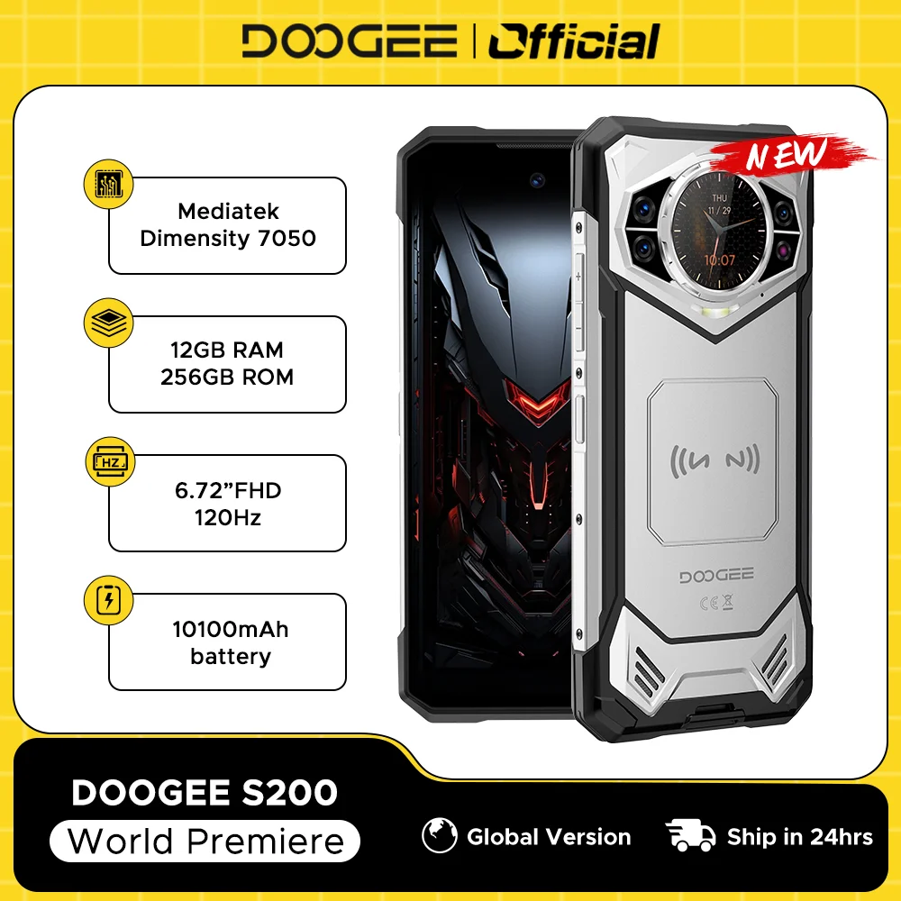 DOOGEE S200 прочный телефон Dimensity 7050 Octa Core 1.32 