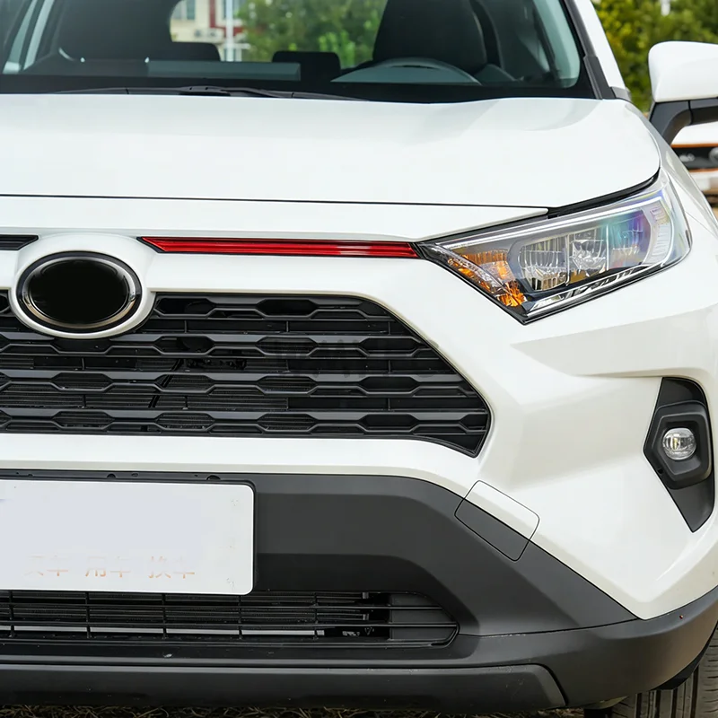 Für Toyota RAV4 Hybrid XA50 2019-2025 Exterieur-Umbau Vordere Motorhaube Billet Racing Grill Abdeckung Zierleiste Oberer Kühlergrill Dekoration