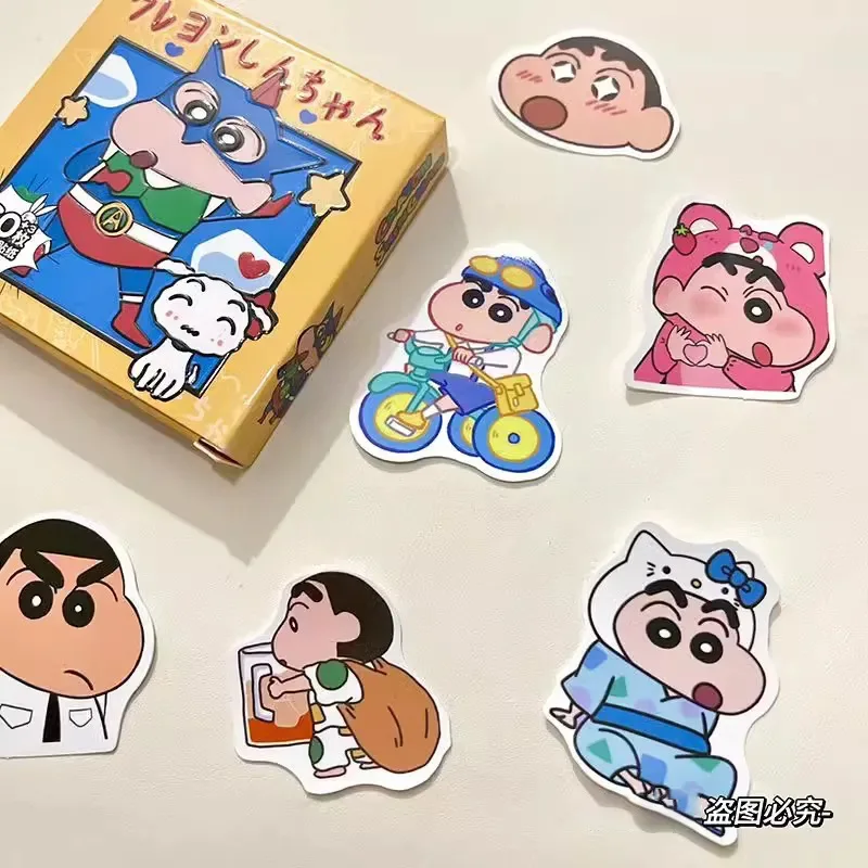 Crayon Shin-Chan Cute Cartoon Stickers Kawaii Periphery Toy Adorkable Notebook Trunk Hand Account Decorate Lovely Holiday Gifts