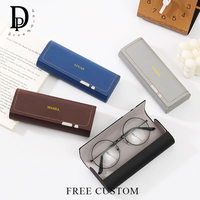 Leather Vintage Custom Name Glasses Box Magnetic Protective Sunglasses Case Casual Woman Man Engrave Initials Luxury Storage Box
