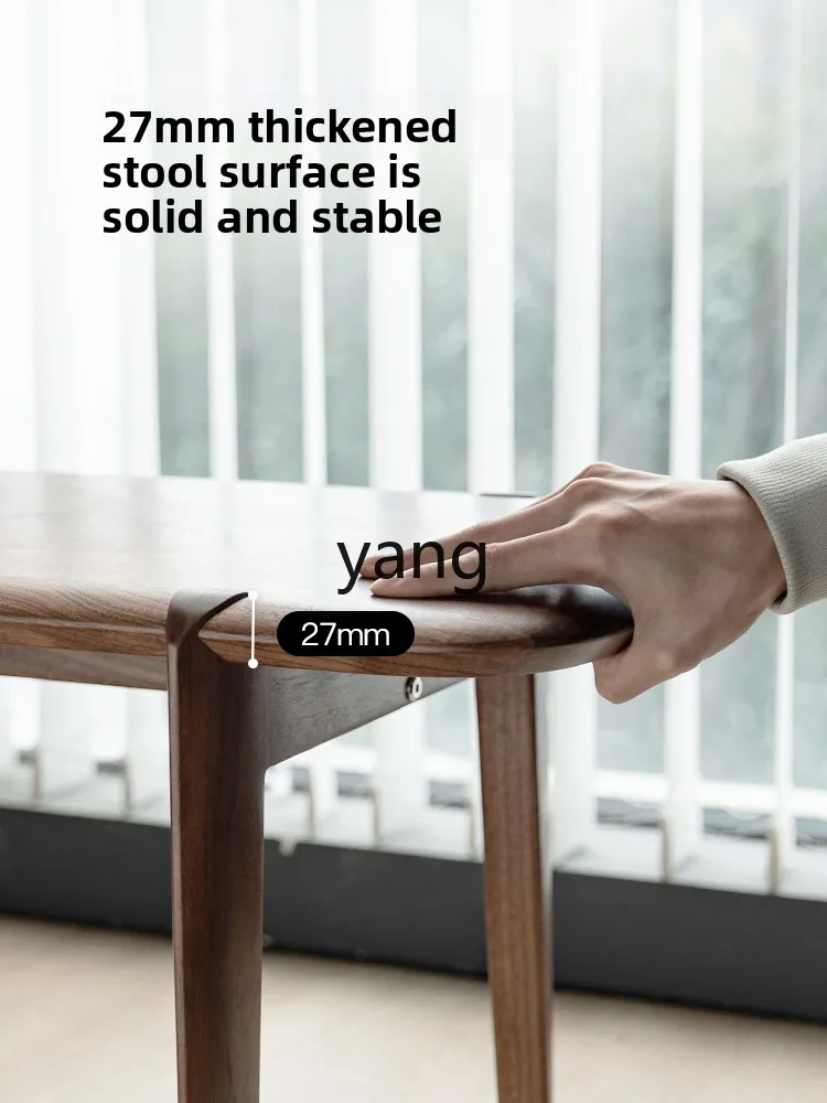 مقعد TGF Hera من خشب الجوز الأسود الصلب كرسي طعام فاخر خفيف إيطالي لتغيير الأحذية