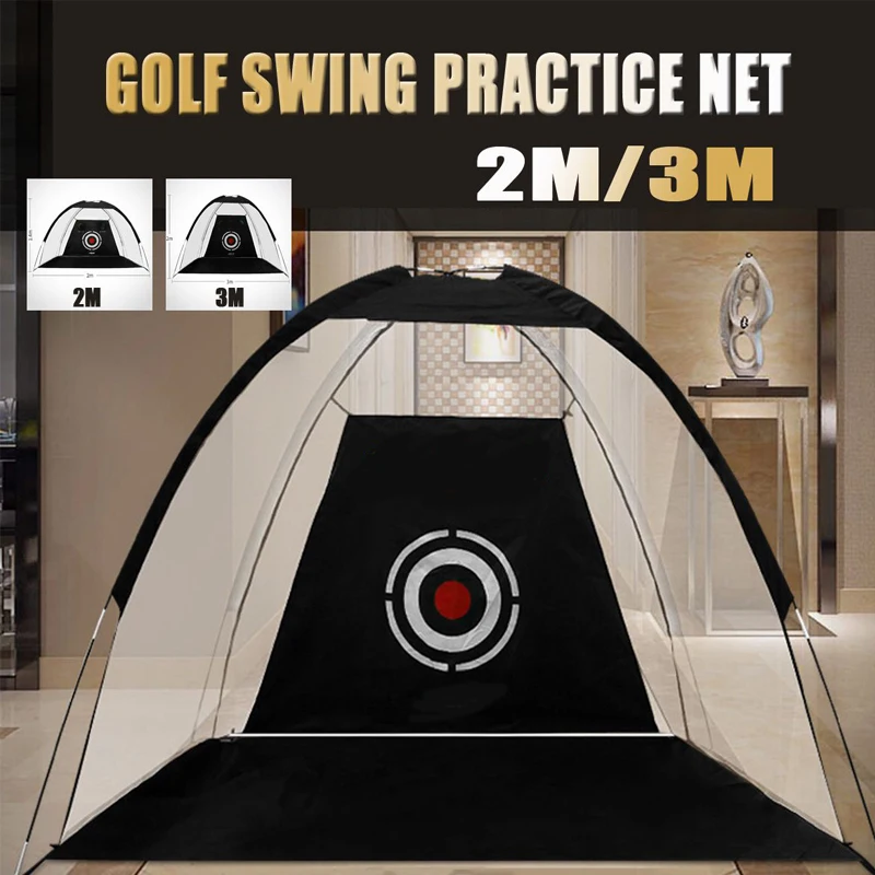 3M 2M Golf Ball Practice Training Net Gadgets Indoor Golf Exercise Hitting Target Tent Cage Garden Trainer Golf Hole XA147A