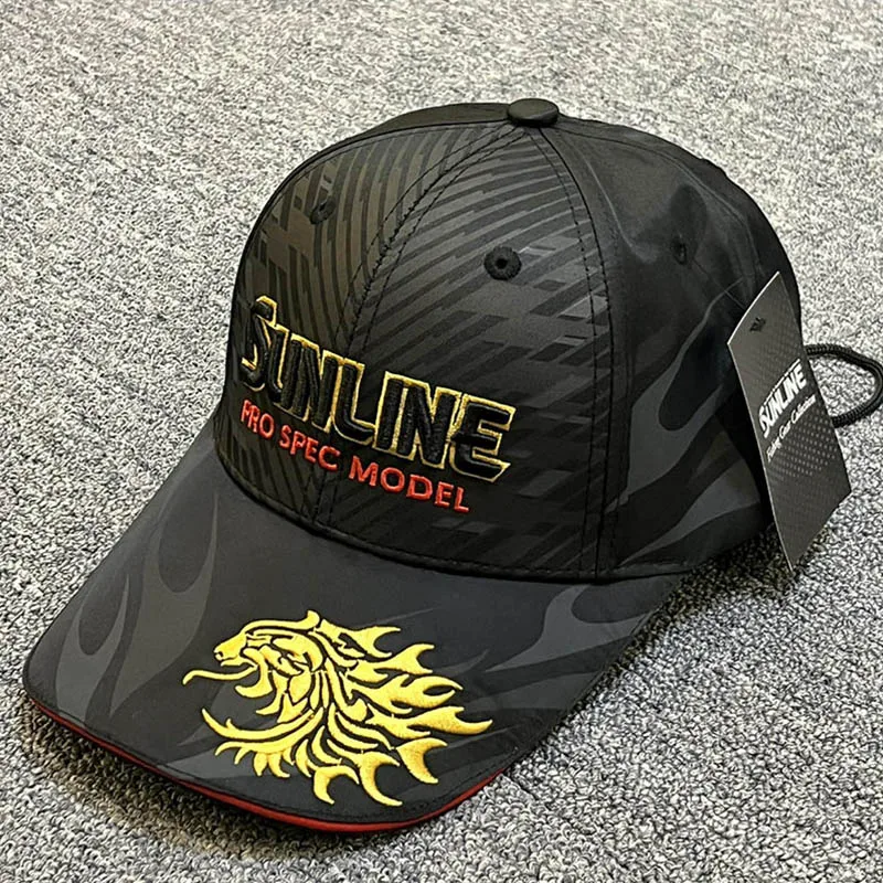 SUNLINE Fishing Hat with Clip Men Sunshade Fishing Cap Cotton Embroidered Cap Adjustable Baseball Cap Outdoor Sport Summer Hat