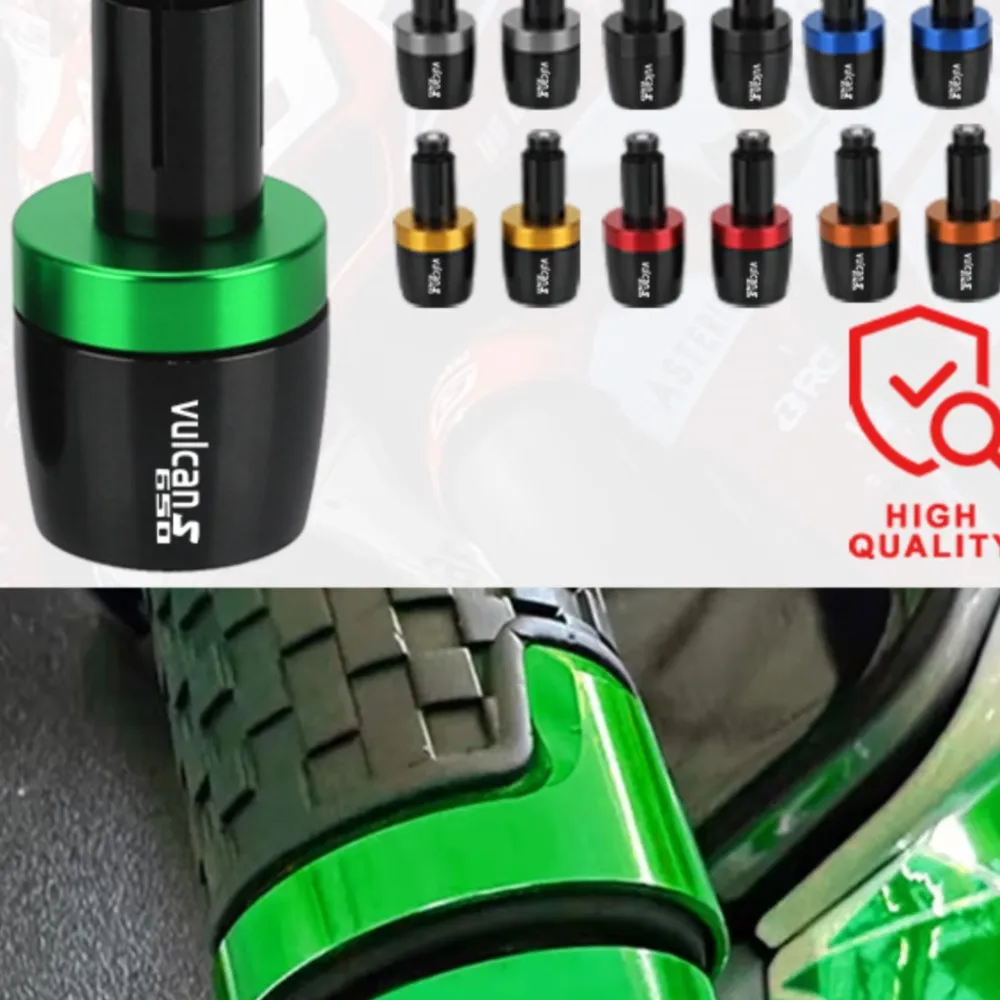 

For Kawasaki VULCAN S650 VULCANS650 2015~2024 2016 2017 2018 Motorcycles Handlebar Grips Bar Ends Cap Counterweight Plug Slide