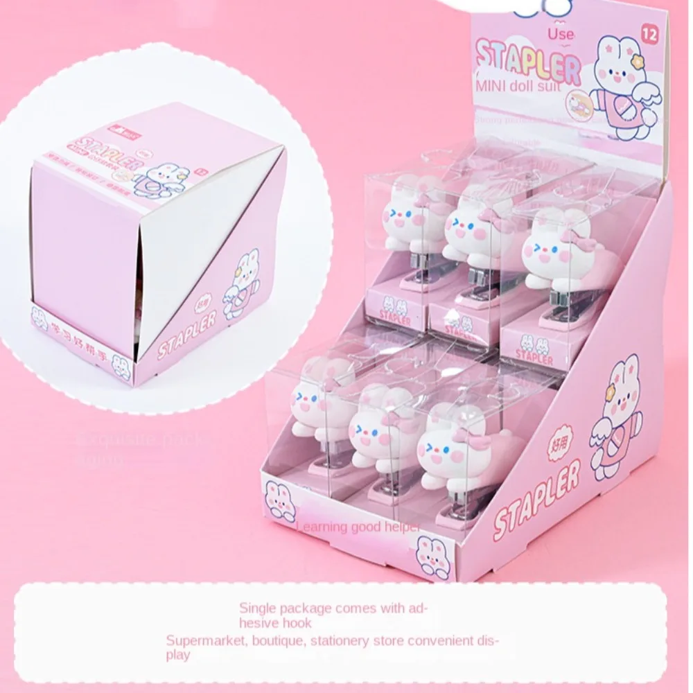 Cute Cartoon Rabbit Stapler Rabbit Binding Machine Student Stapler Kawaii Anime Stapling Machine Children Teacher