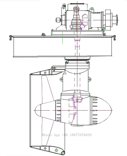 Marine Z-Drive Azimuth Thruster Rudder Propeller