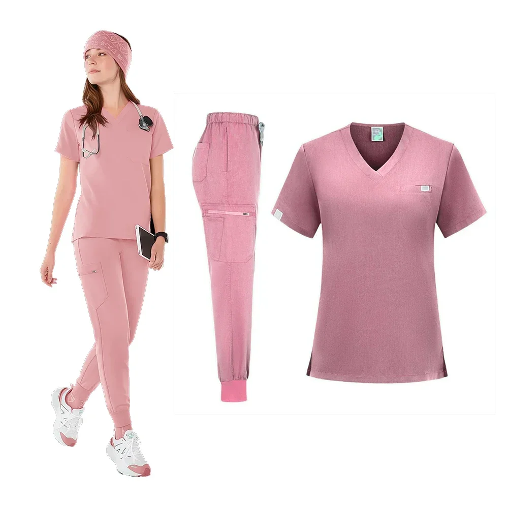 Thickening type Unisex Nurse Hospital Accessories Medical Surgical Women Gown Pharmacy Healthcare Work Wear Soft Scrub Suit