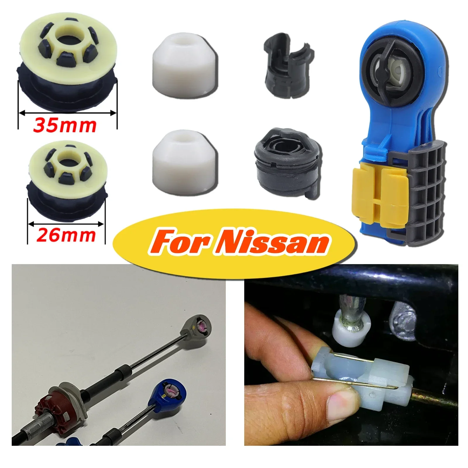 

For Nissan Aprio Sunny Versa Latio Gear Shift Grommet Adapter Lever Linkage Bushing Sleeve Buckle Clips Car Parts Accessories