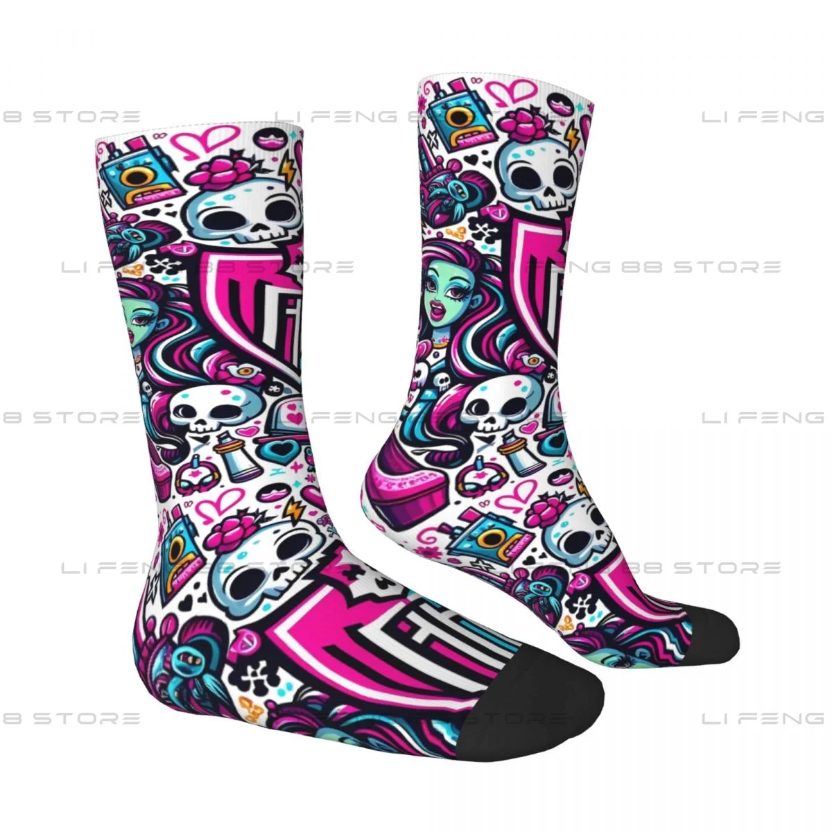 Monster High Colorful Men Women Socks Outdoor Novelty Spring Summer Autumn Winter Stockings Gift