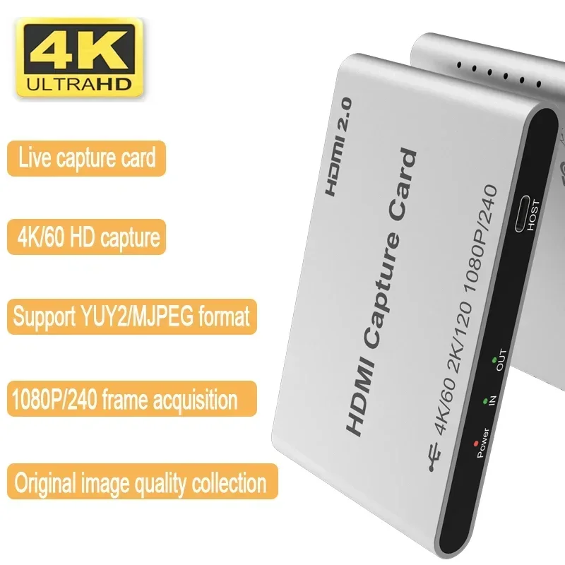 

4K Video Capture Card Hdmi To Usb 3.0 Hd 60Fps Hdmi Video Capture Card Hd 4K@60Hz 1080P