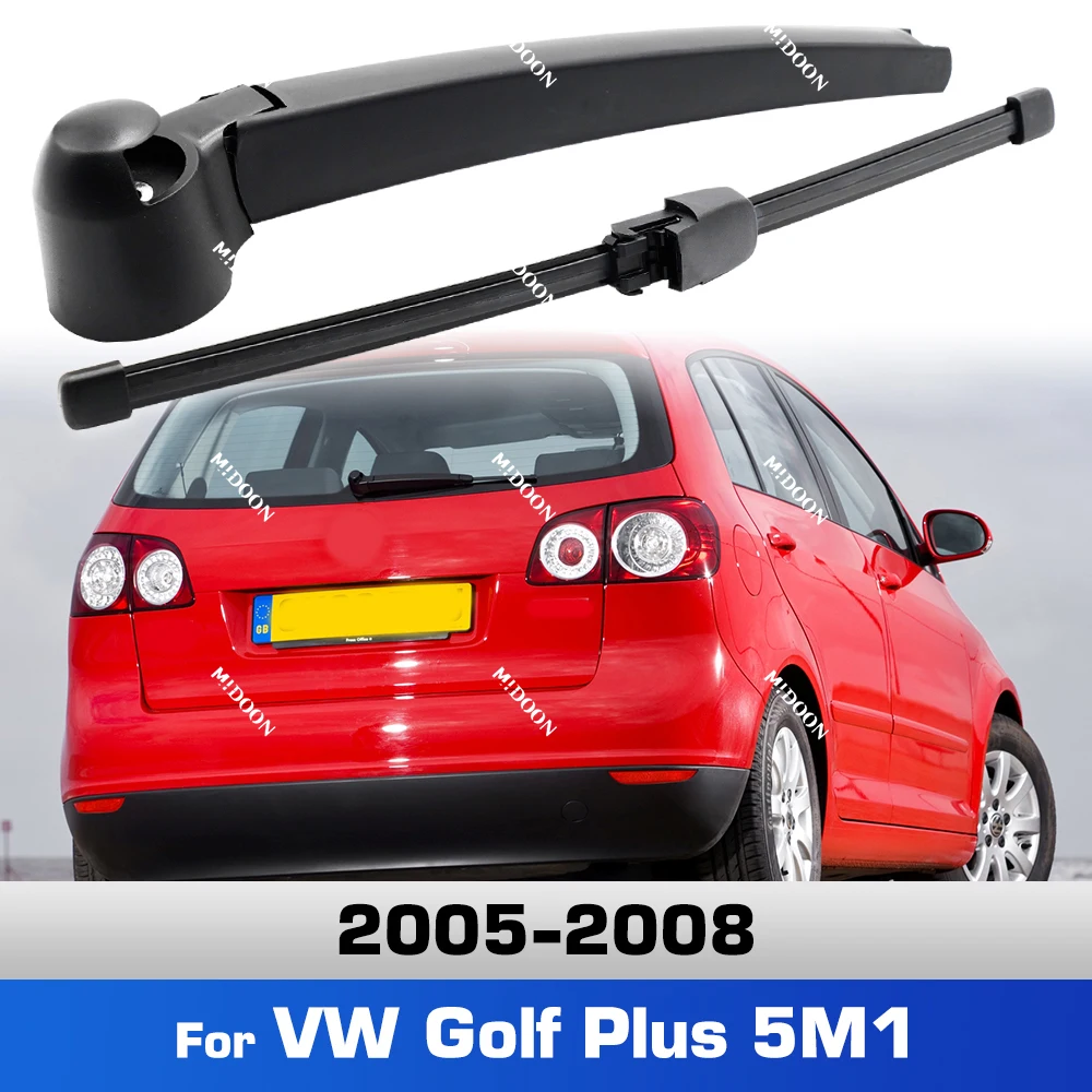 Für VW Golf Plus 5M1 2005 - 2008 Heckscheibenwischer-Set mit Wischerblatt und Arm, Windschutzscheiben-Bürstenset