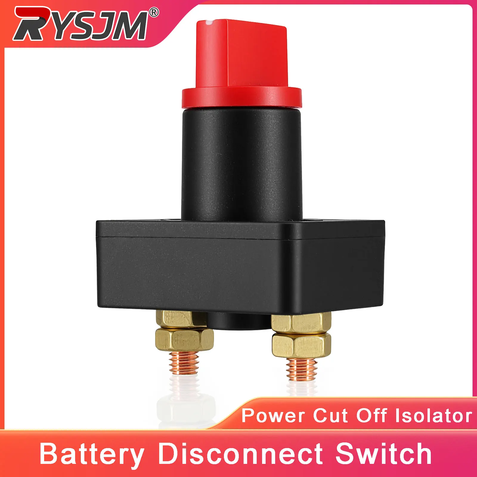 Interruptor de batería de coche de 12V, aislador de batería, interruptor de desconexión, cortador de corriente para coche, barco, marina