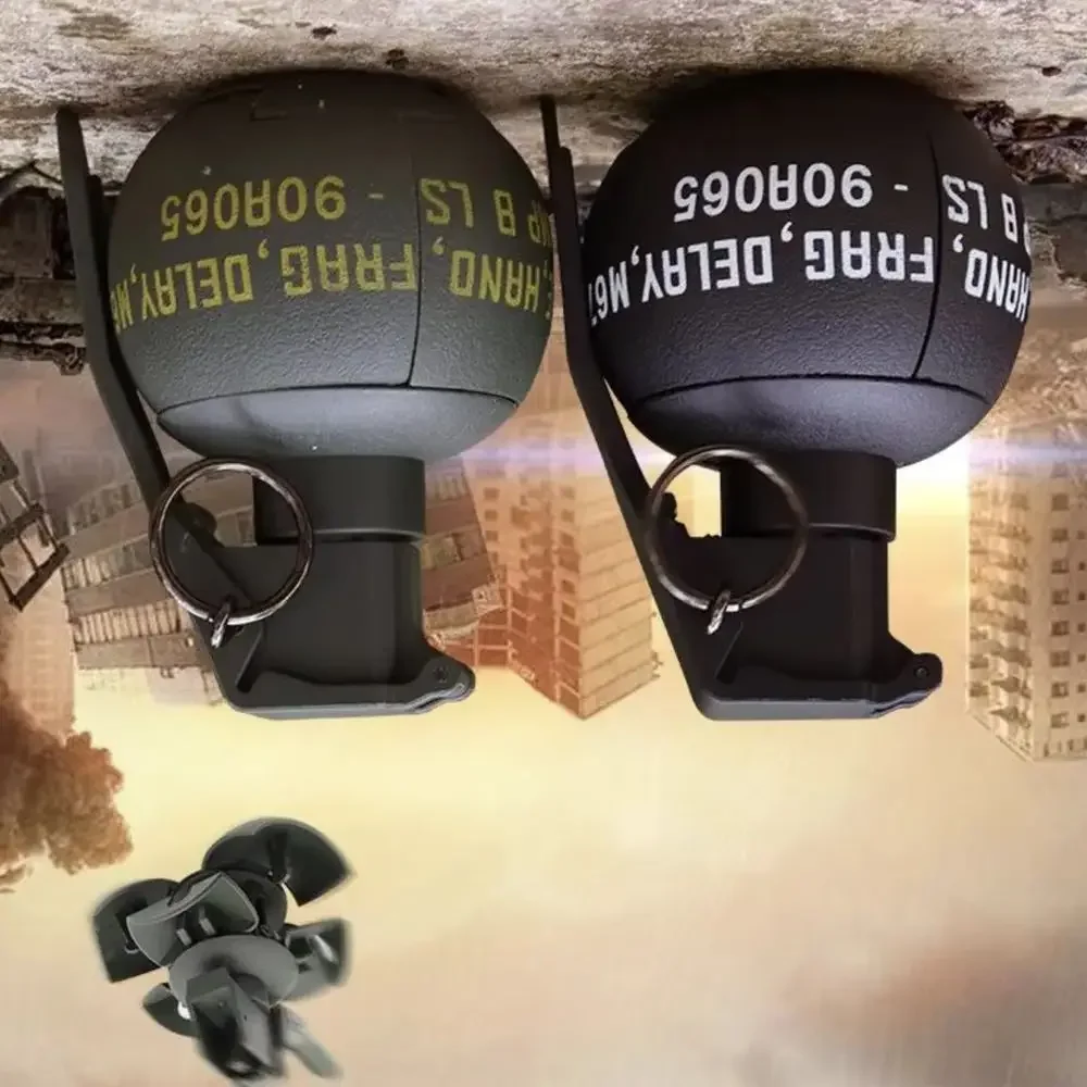 26PCS Spring Powered Impact Grenades Tactical Plastic， M67 Hand Grenades Toys Model For Airsoft Paintball CS Game Role Play Prop