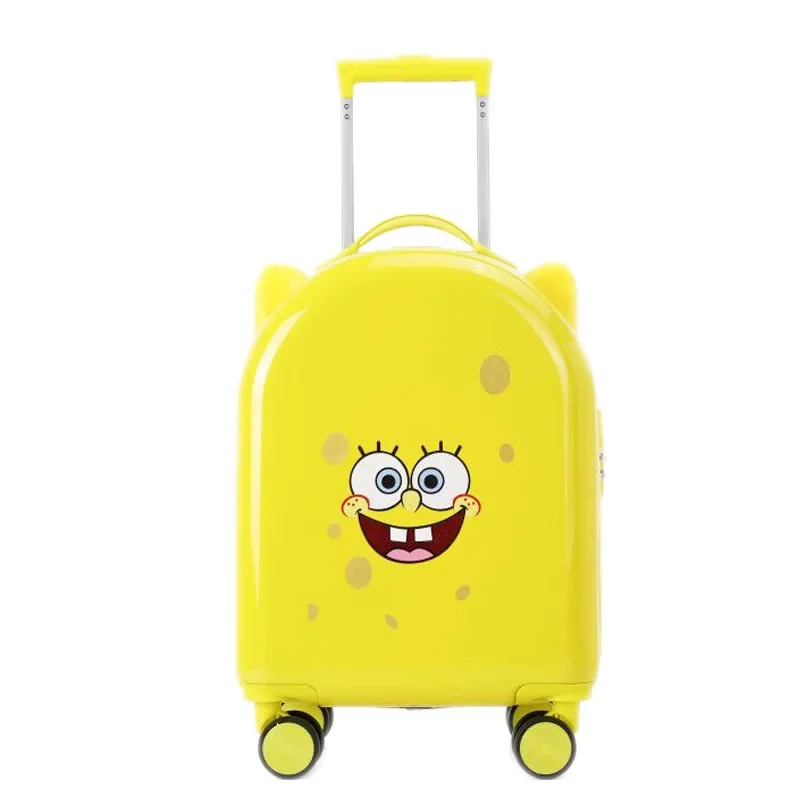 XQ kids travel suitcase 16-inch carry ons luggage trolley case for girls boys gift cabin rolling luggage spinner cute Cartoon