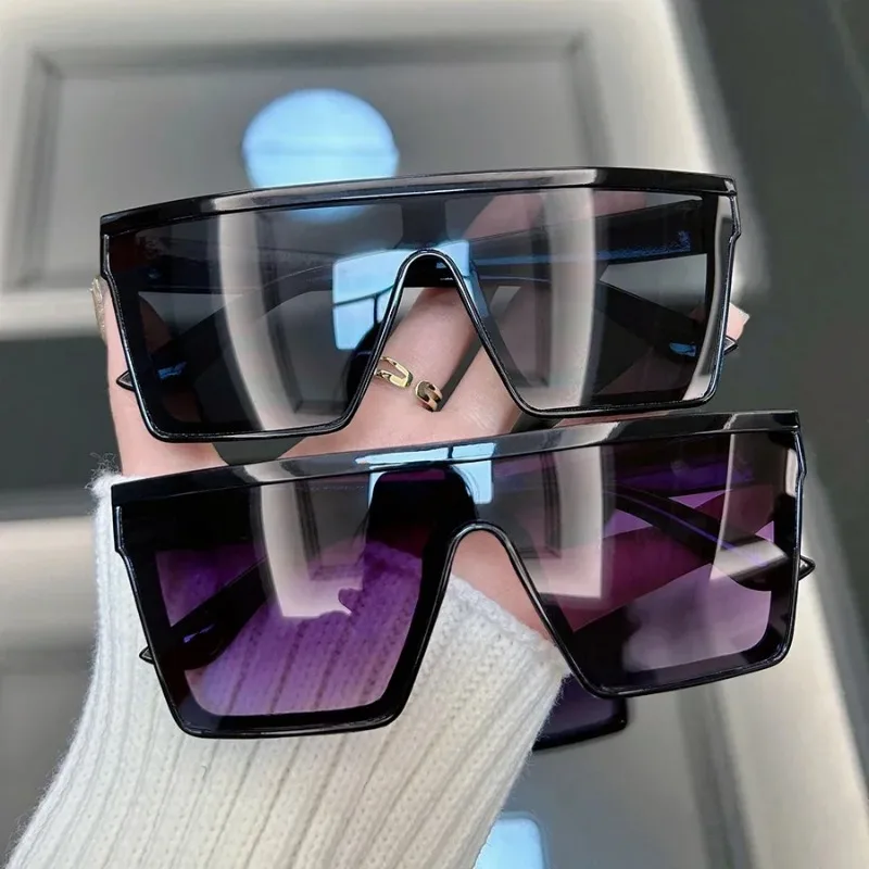Square Oversized Sunglasses Women Men Brand Designer Retro Sun Glasses Female Male Shades Mirror Outdoor UV400 Oculos De Sol