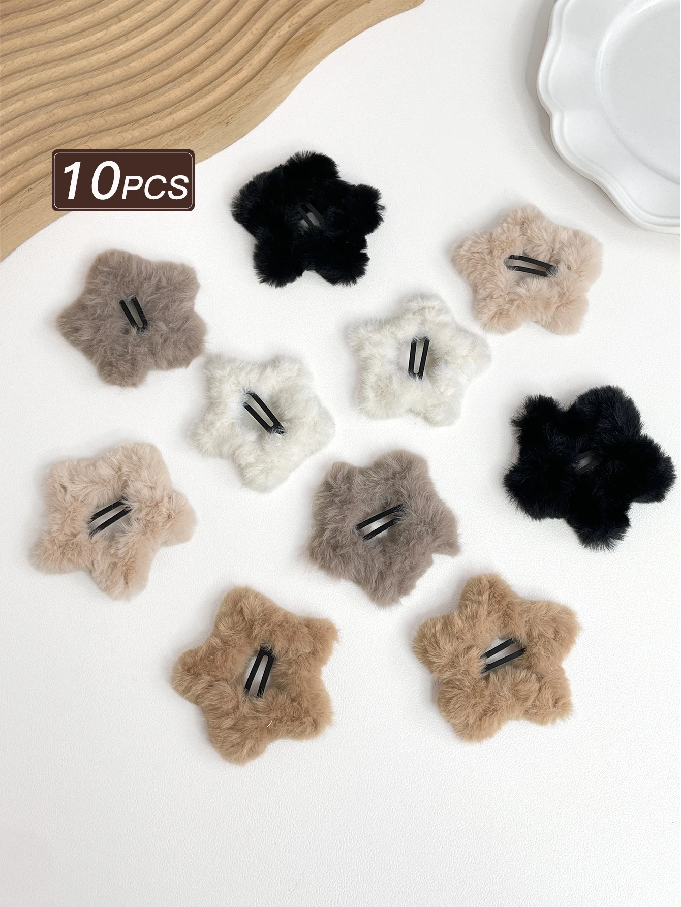 10 قطع من مشابك الشعر العصرية للسيدات على شكل نجمة، إكسسوار لطيف لتحدى العمر للاستخدام اليومي، عنصر هدية مثالي #2