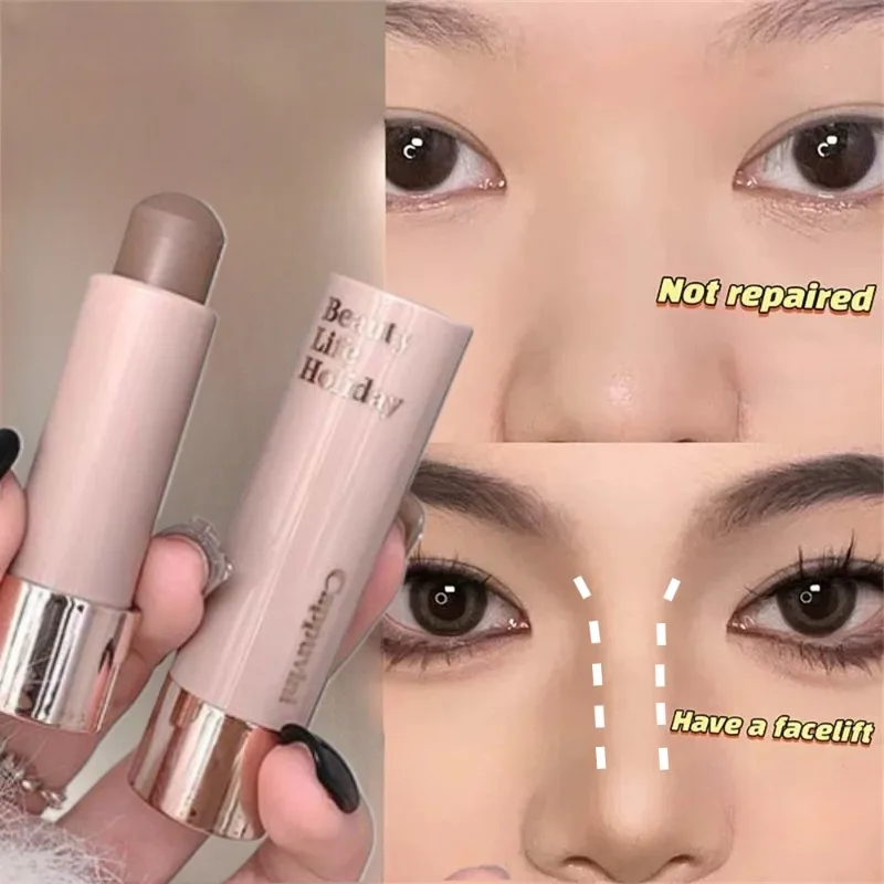 コンシーラー保湿マット輪郭スティックスムーズ持続 3D ノーズシャドウ防水顔のハイライト輪郭メイクを明るくする