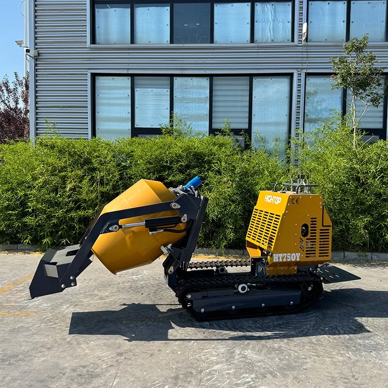 Mini Concrete Mixer Self-loading Tracked Mini Crawler Portable Automatic Track Mobile Cement Mixer