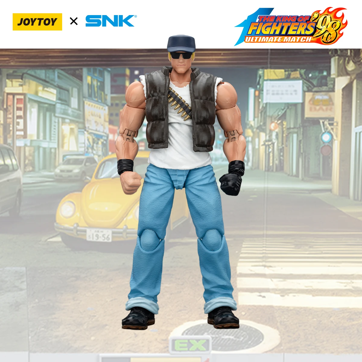 JOYTOY & SNK KOF 98UM مجسم شخصية ليونا هايدرن/رالف جونز/كلارك ستيل/كيو كوساناجي/جورو دايمون/بينيمارو نيكيدو نموذج ألعاب