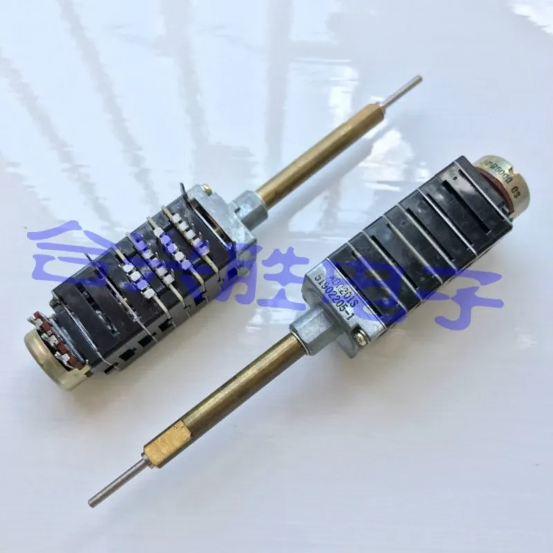 1 Piece ADR201S Double Shaft Rotation 22 Gears Band Switch B500 Ohm Power Amplifier Dual Potentiometer