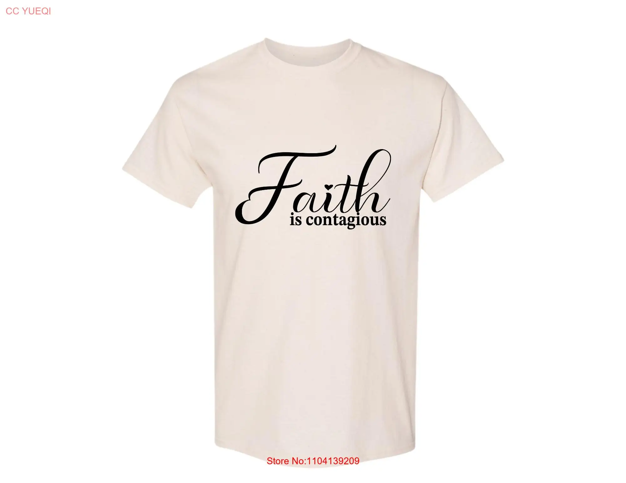 

Faith is contagious shirt for women birthday gift inspirational spirituality kindness joy long or short sleeves