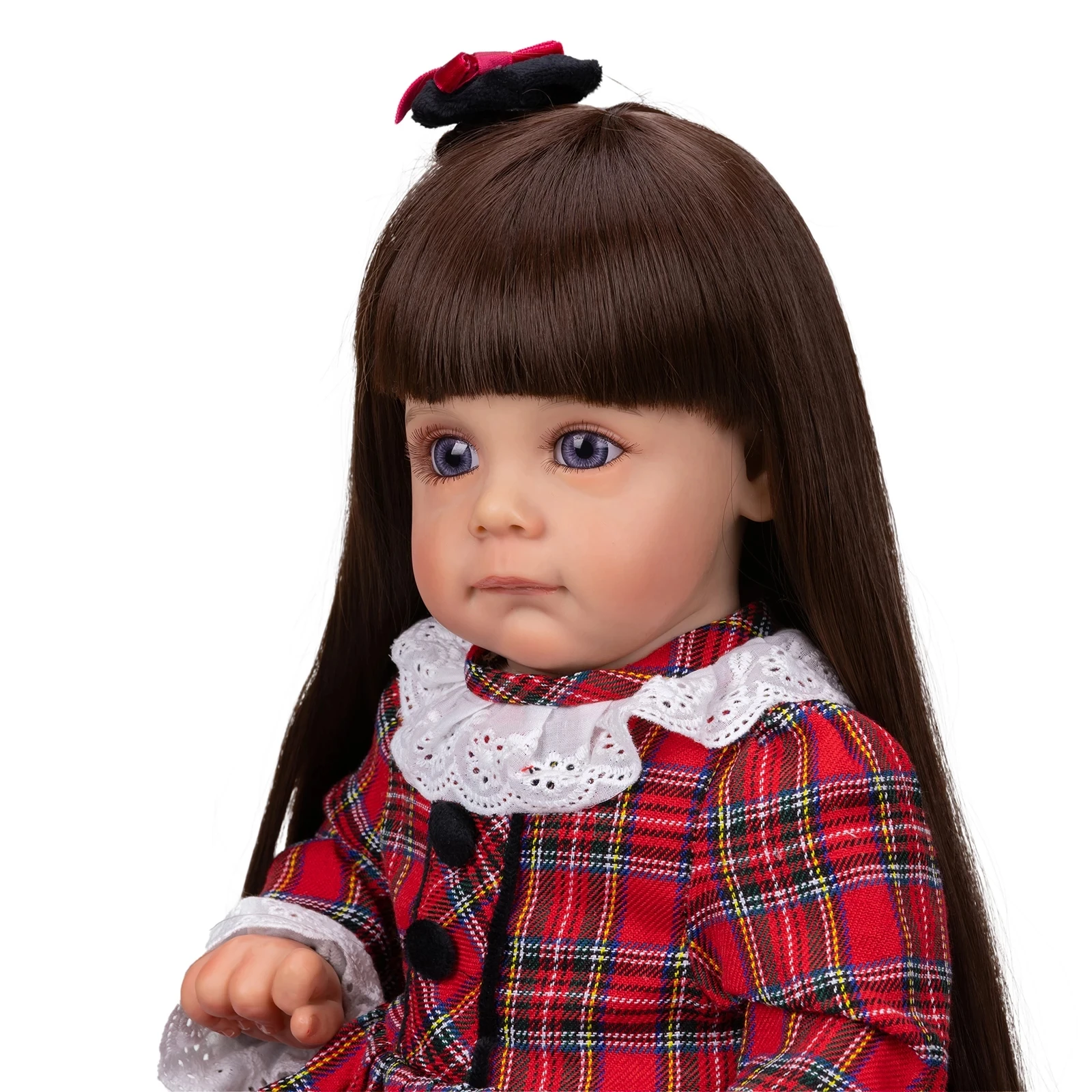 Bebes doll 60CM Maggie Handmade High Quality Reborn Toddler Detailed Lifelike Painting Rooted Long hair Collectible Art Doll