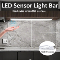 DC 5V LED Under Cabinet Light, Manual Sweep On/Off, PIR Motion Sensor Light, 30/40/50CM, For Kitchen Bathroom Bedroom Light Bar