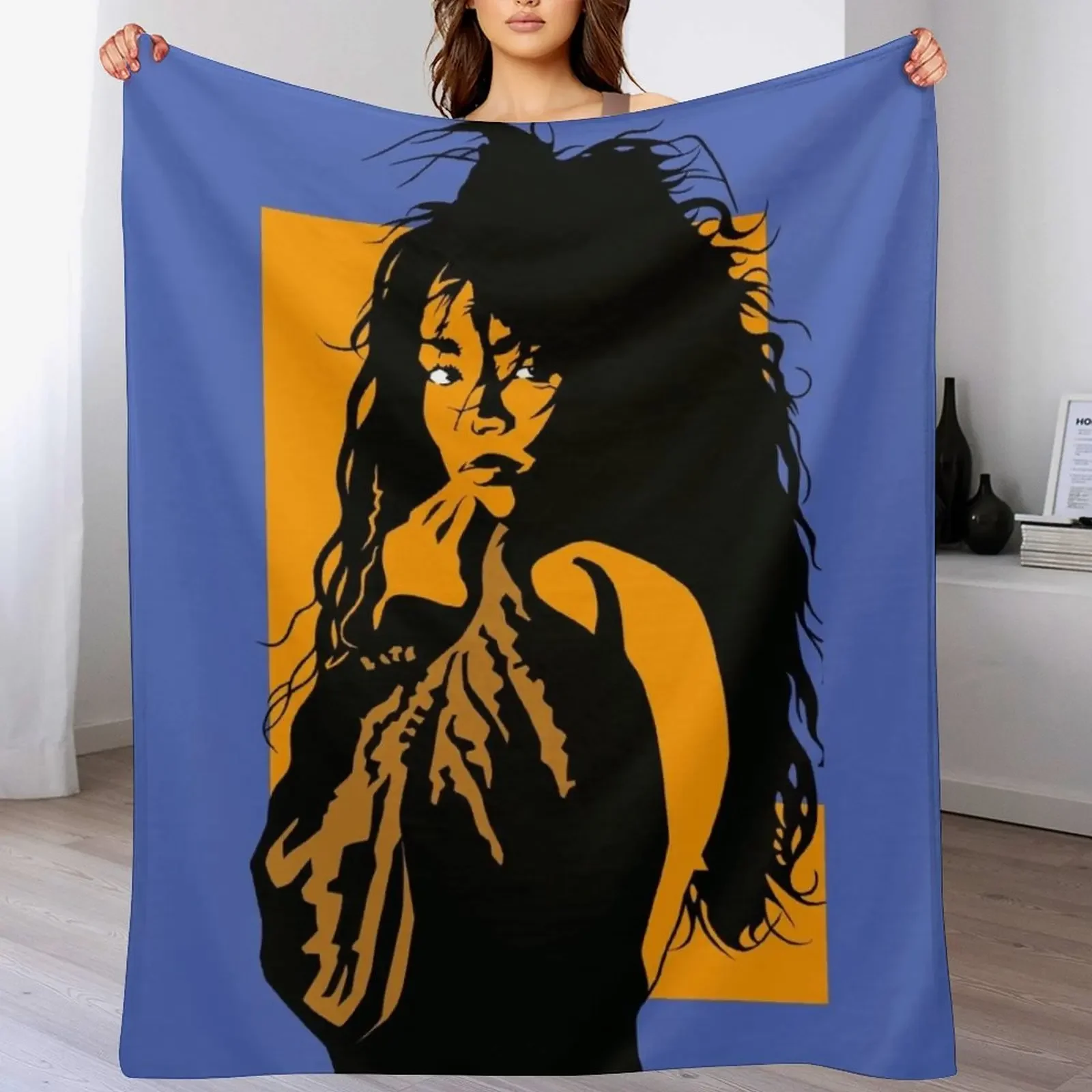 Jody Watley, Cut paper on board, 15 x 20, 2013 Throw Blanket Decorative Beds Soft Beds Softest Baby Blankets