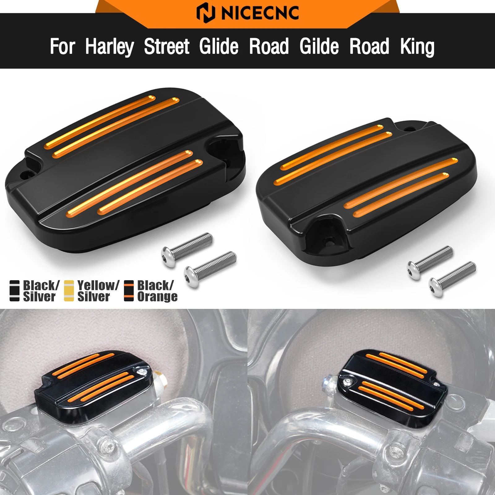 For Harley Street Glide FLHX FLHXS 2018-2020 Front Brake Clutch Master Cylinder Cover Road Glide FLTRX Road King Classic FLHRC
