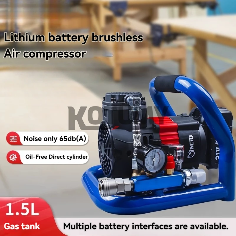 Mini Luchtcompressor 2L Draagbare Luchtcompressor Autoband Pomp Cilinder Power Systeem Autoband Inflatie