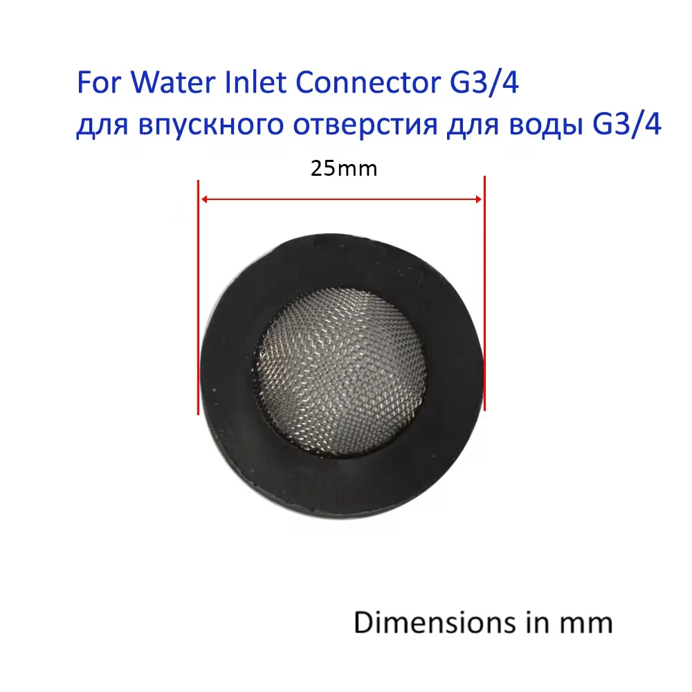 Pressure Washer Water Inlet Screen Filter Rubber O-Ring Stainless Steel Mesh Filter 3/4