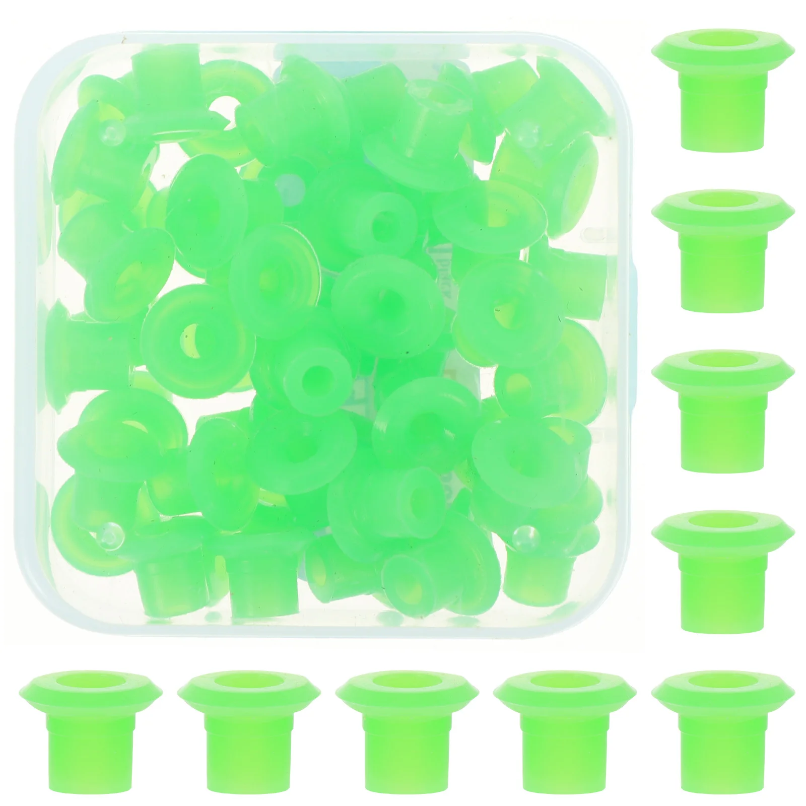 

1 коробка, втулки для татуировок, силиконовые подушечки для игл, прочные эластичные крепежные детали для аксессуаров для тату-машин, аксессуары для татуировок