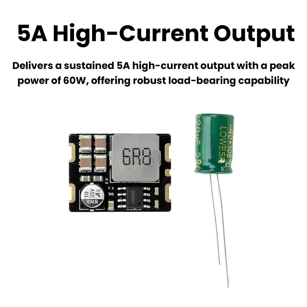 DC 5-30V 5A 3.3V/5V/8.4V Output DC High-Current Synchronous Step-Down Buck Module DC-DC Step-Down Converter Power Module