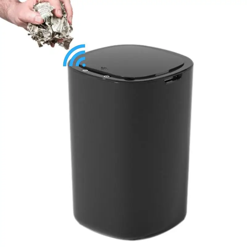 

Automatic Trash Can Touchless Bin for Garbage with Lid Motion Sensor Dust Waste Box for Room Bathroom Offices Dining Room