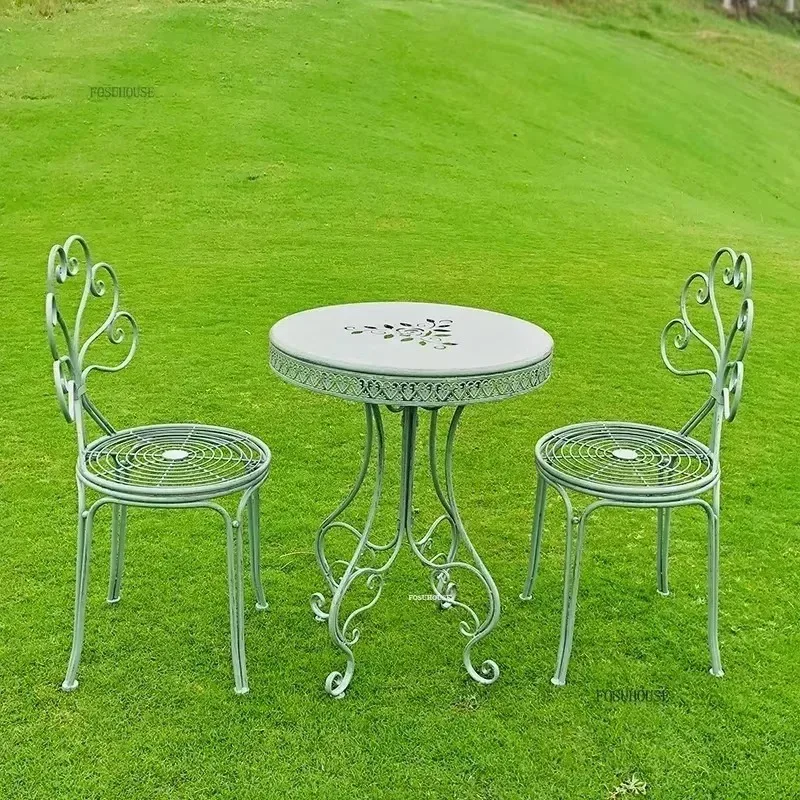 

Balcony Out-door Furn-iture Sets Out-door Garden Furn-iture Sets Retro Chair Restaurant Hotel Leisure Table Chairs