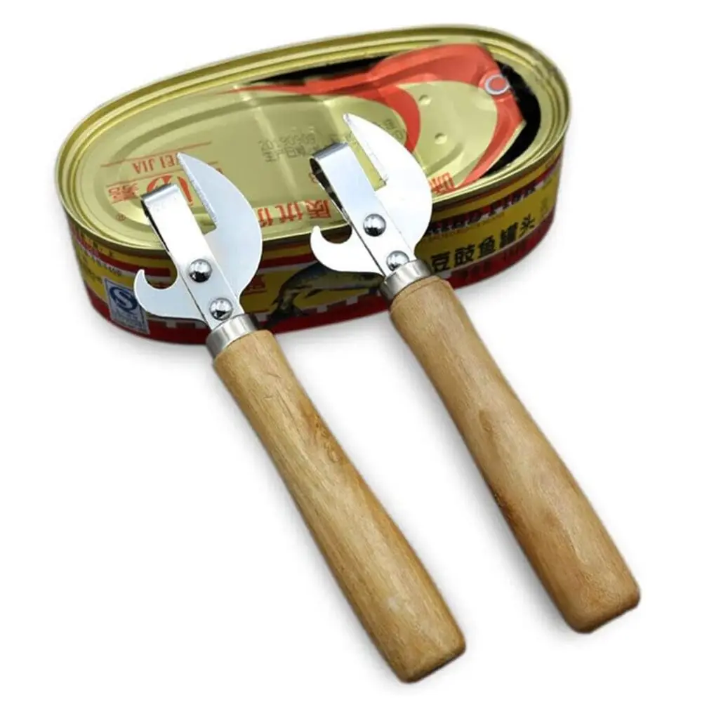 1Pcs Stainless Steel Stab Can Opener Old Fashion Safe Corkscrew Traditional Can Opener for Can