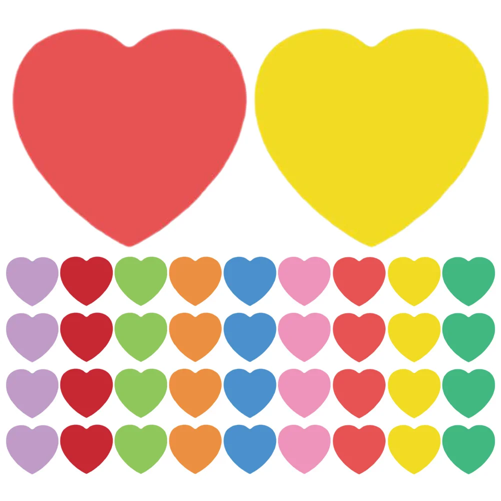 

108pcs Shaped Paper Cutout Large Colored Heart Die Cuts For Bulletin Board Decor Classroom Decoration Crafts Valentine Kids