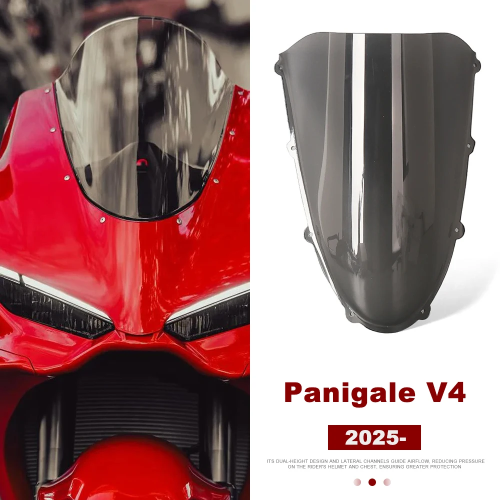 

2026 NEW Motorcycle Touring Sports High Windshield WindScreen Wind Deflector Screens PANIGALE V4S V4R For Ducati Panigale V4