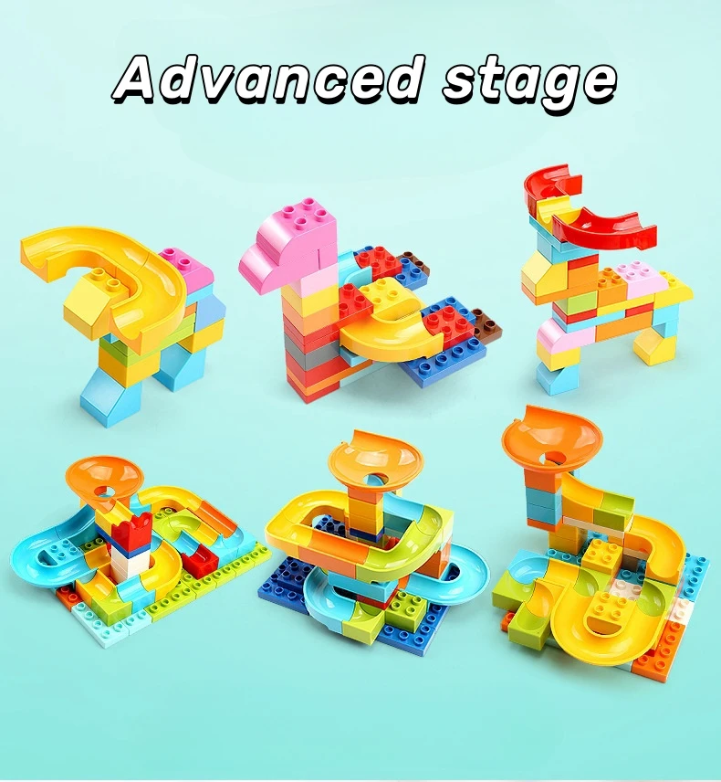 대리석 레이스 런 트랙 및 클래식 기본 벽돌 호환 부품, 슬라이드 어셈블리 장난감 건설 세트, 빌딩 블록, 170 개